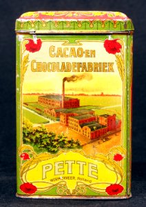 Pette, gegarandeerd Zuivere Cacao blik, foto 3