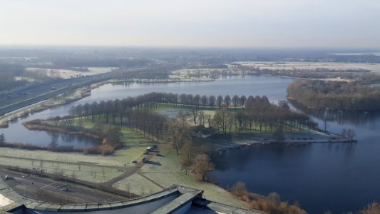 Pettelaarse Schans en Zuiderplas gezien vanaf de bovenste verdieping van het Provinciehuis Noord-Brabant (1)