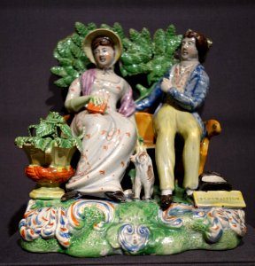 Perswaition, Staffordshire, England, 1815-1825, enameled earthenware - Winterthur Museum - DSC01494