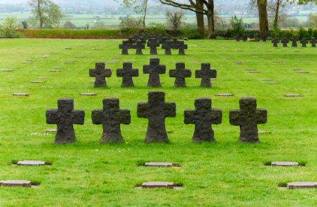Perspective La Cambe cemetery Calvados