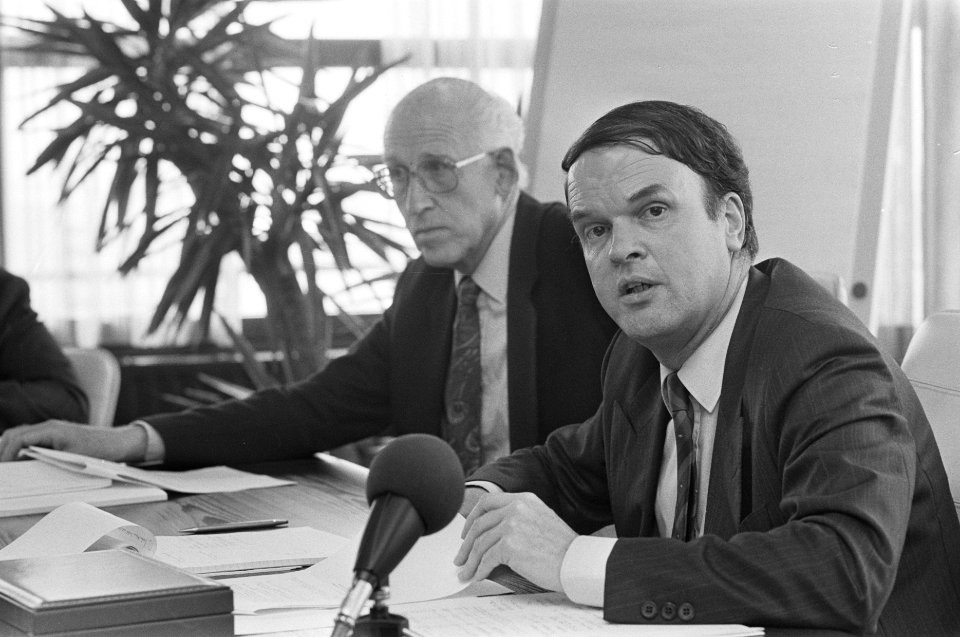 Persconferentie Raad voor Betalingsverkeer (Amsterdam) voorzitter Ribourdouille, Bestanddeelnr 934-0198
