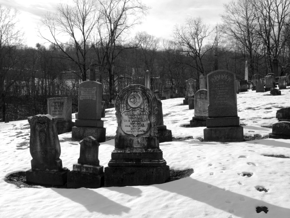 Peters Creek Baptist Church Cemetery, 2020-12-23, 01, bw
