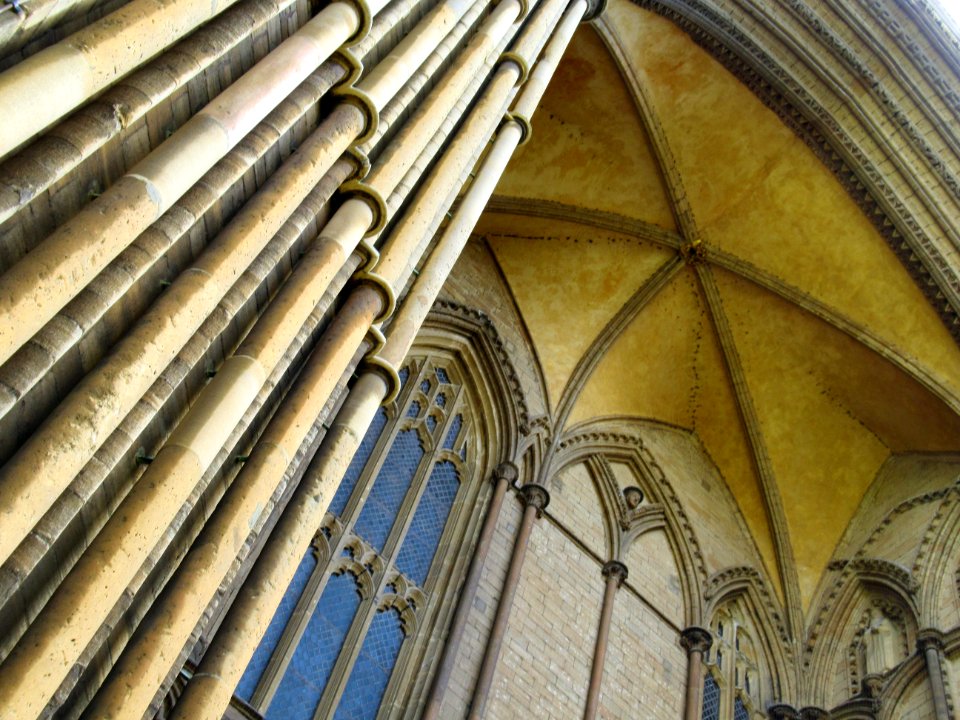 Peterborough, west front, detail