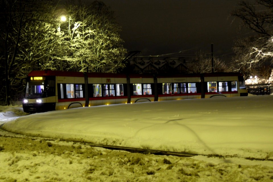 PESA 120Na in Gdańsk - winter night