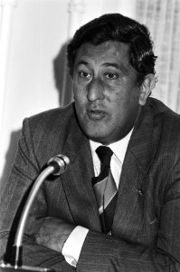 Persconferntie Avro voorzitter Wallis de Vries , kop, Bestanddeelnr 933-4133