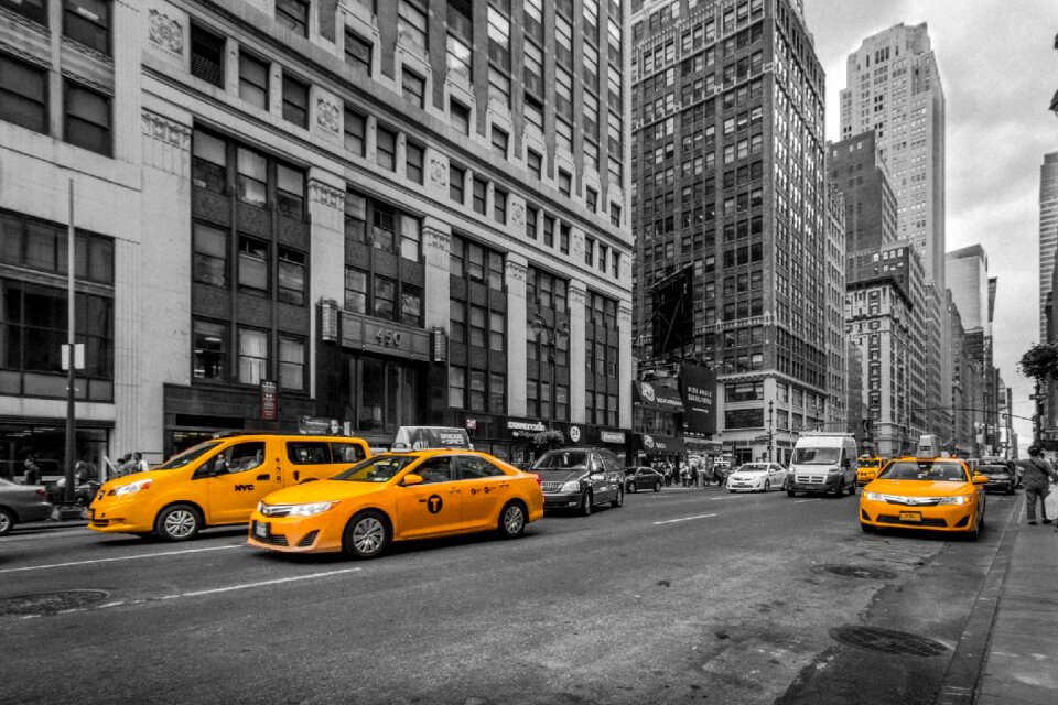 Taxi urban city photo