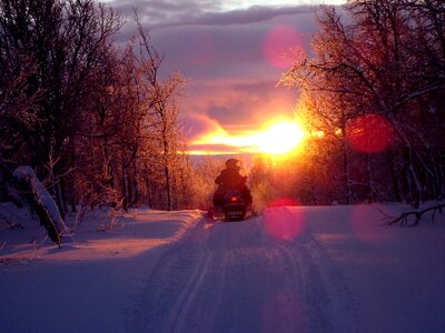 Backlight the journey home sunrise