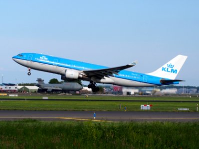 PH-AOI KLM Airbus A330-200 takeoff from Schiphol (AMS - EHAM), The Netherlands, 18may2014, pic-1