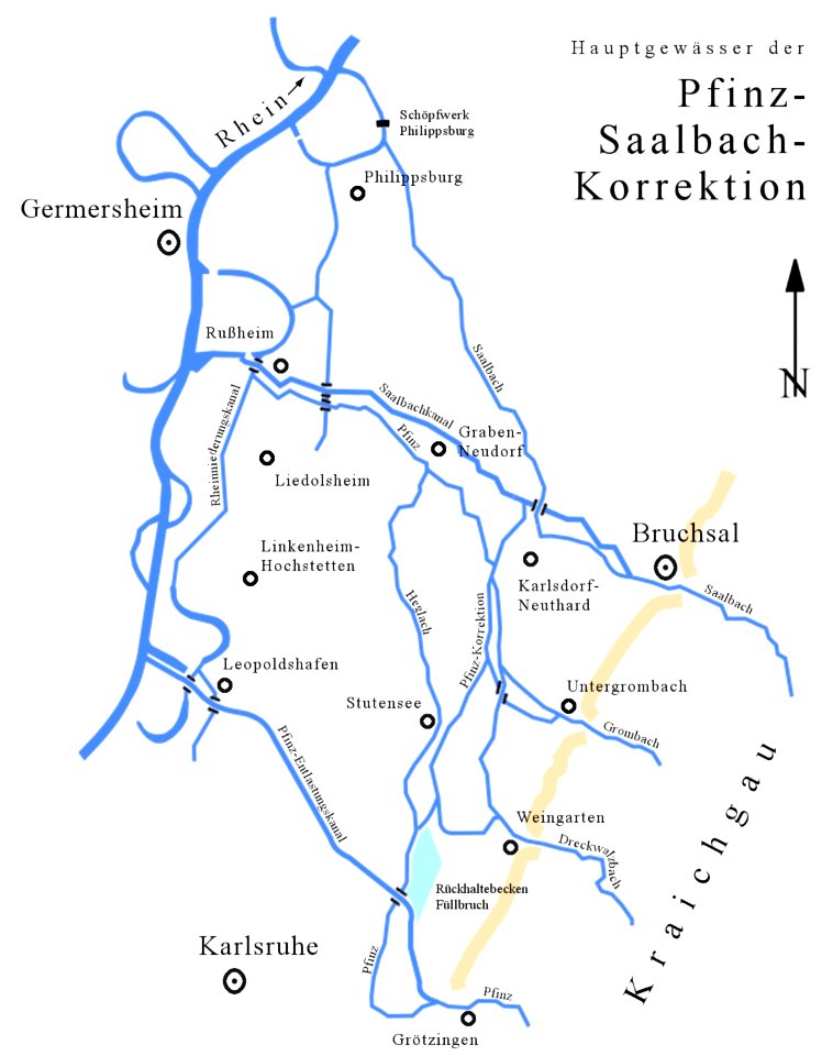 Pfinz-Saalbach-Korrektion-Übersicht
