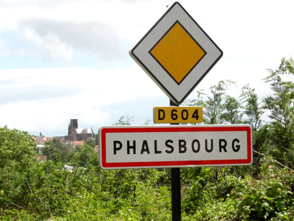 Phalsbourg (Moselle) city limit sign