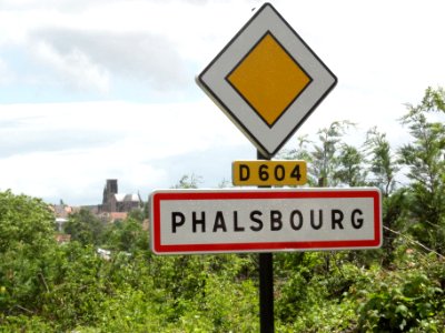 Phalsbourg (Moselle) city limit sign
