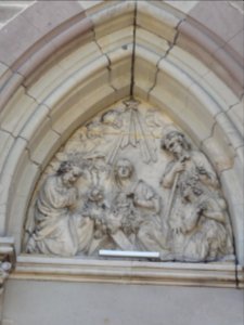 Phalsbourg (Moselle) Place d'Armes, église MH, , tympan latéral B