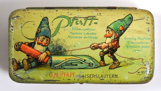 Pfaff Nähmaschine Blechdose (grün), bild 1