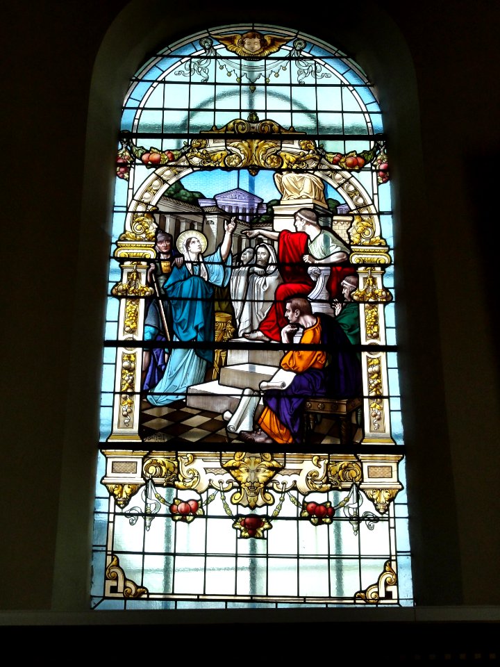 Pexonne (M-et-M) église, vitrail 01