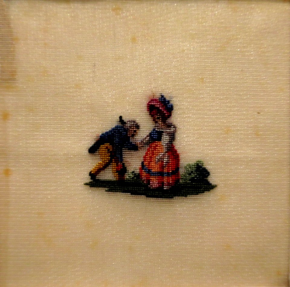 Petit point miniature from Austria, early 20th century, Honolulu Museum of Art 3747