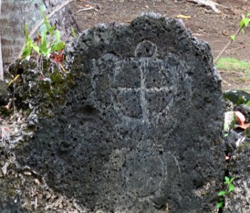 Petroglyph in Bora Bora