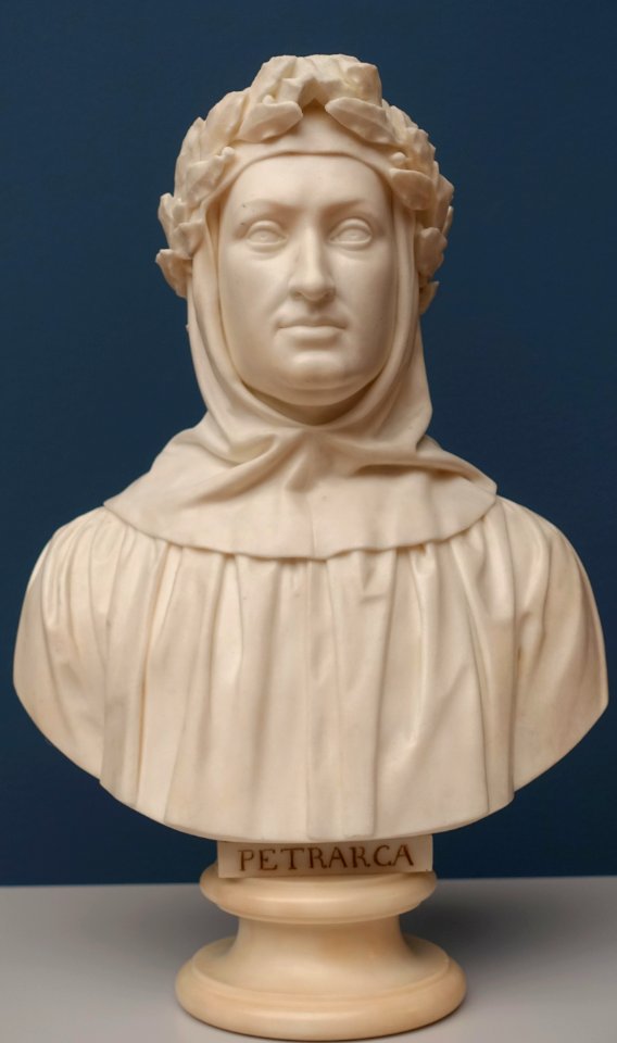 Petrarch by Lorenzo Nencini, before 1854, marble - Villa Vauban - Luxembourg City - DSC06425
