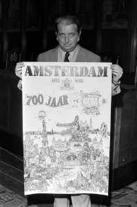 Persconferentie gemeente Amsterdam ivm 700 jarig bestaan van de stad Amsterda, Bestanddeelnr 927-3954