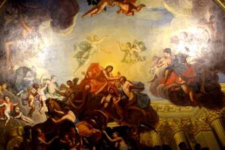 Phaeton and Apollo, by Louis Laguerre, c. 1688-1693 - State Music Room, Chatsworth House - Derbyshire, England - DSC03202