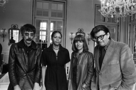 Persconferentie componist Morton Feldman in concertgebouw Amsterdam ivm Holland , Bestanddeelnr 928-6141