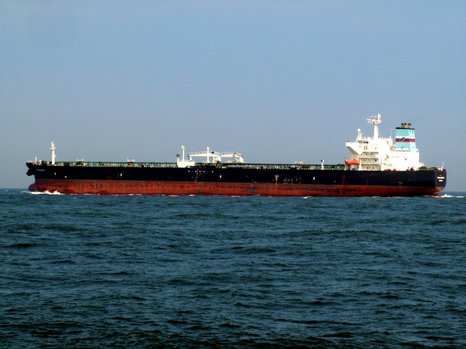 Petrokrepost p3 leaving Port of Rotterdam, Holland 01-Jan-2005