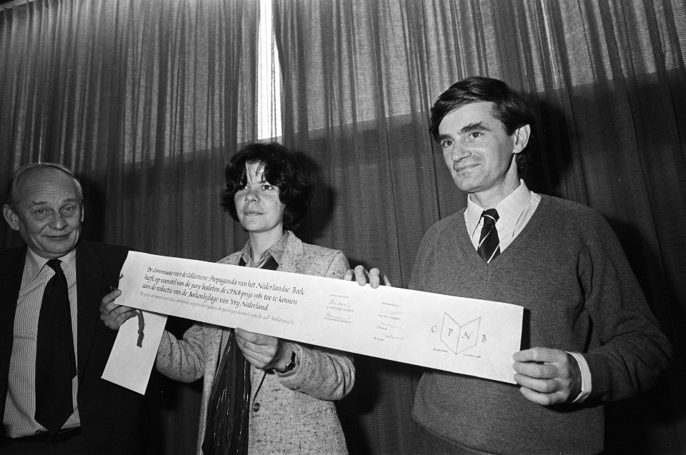 Persconferentie in Amsterdam van CPNB i.v.m boekenweek die van 26-03 tm 04-04 w, Bestanddeelnr 931-3514