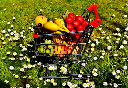 Vegetables bananas peaches