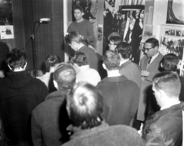 Persconferentie in gebouw aan Prinsengracht 820, Jan Wolkers, Bestanddeelnr 918-9429