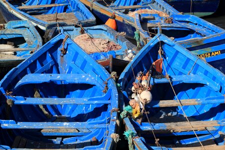Boat harbor blue fishing