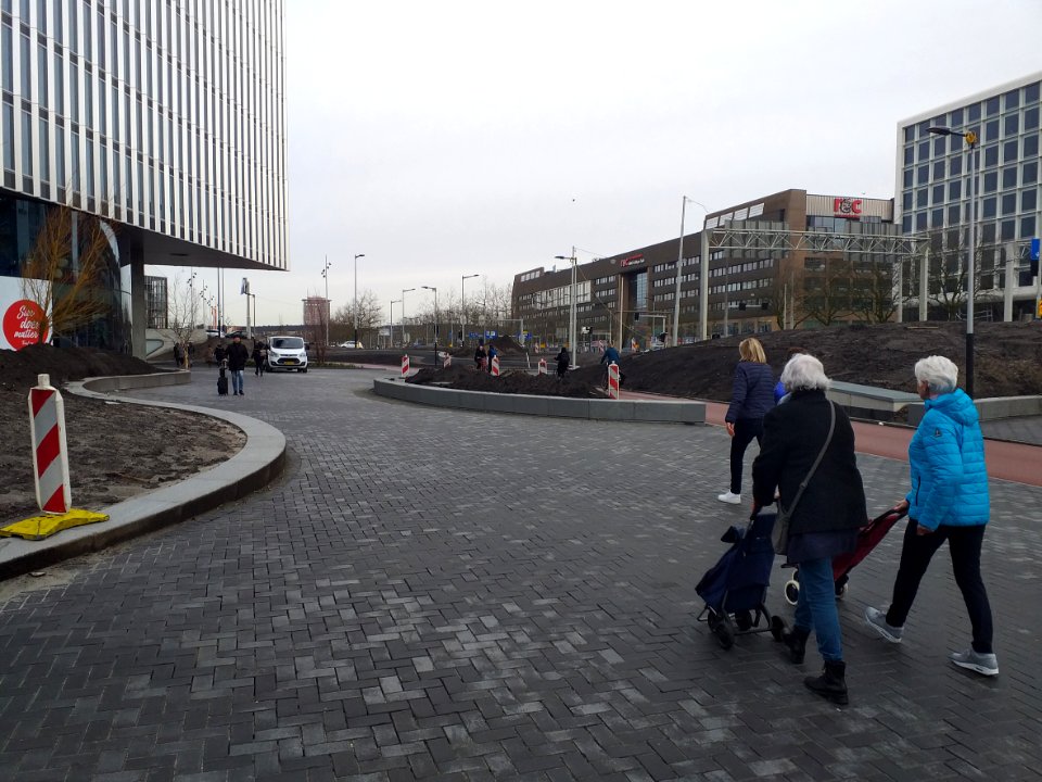 People, walking to the exposition halls of RAI, Amsterdam