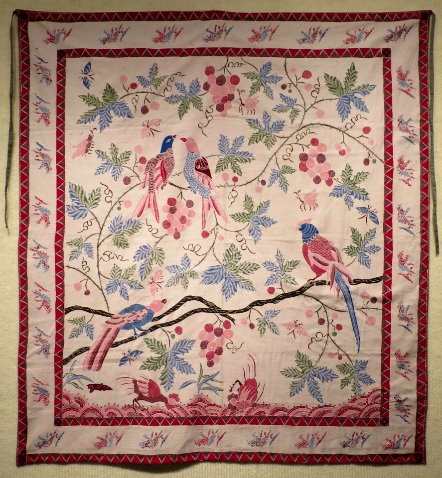 Peranakan batik altar cloth, late 19th century, East-West Center