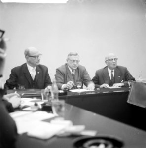 Per Stahl , president Lions International , op Schiphol Tijdens persconferentie, Bestanddeelnr 913-4611
