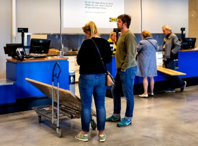 People at the customer service desk in IKEA Torp Uddevalla photo