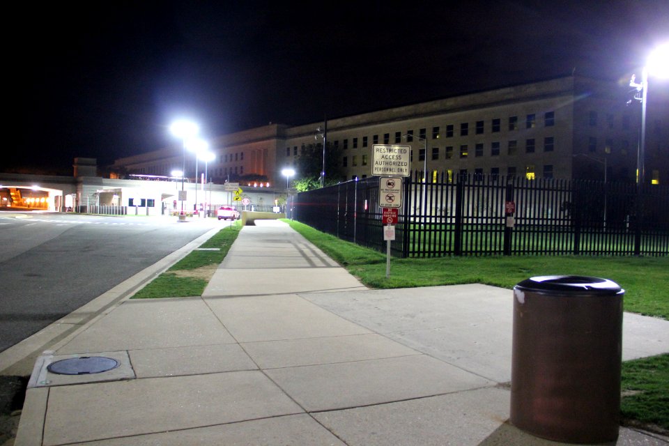 Pentagon at night, April 2019