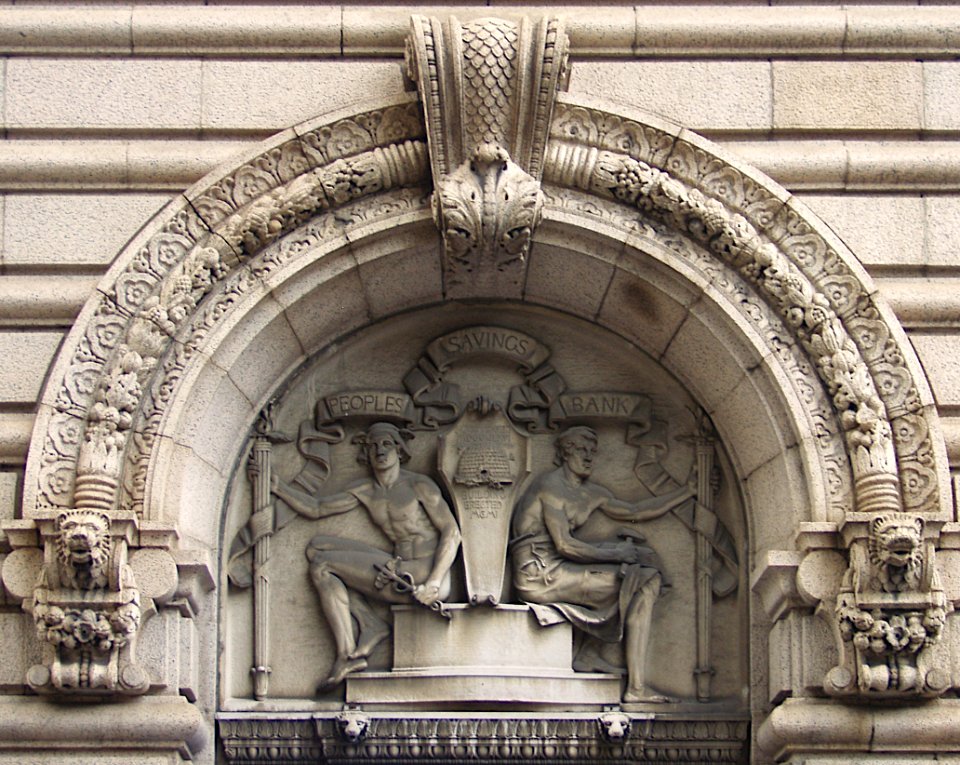 People's Savings Bank Tympanum, Wood Street, Pittsburgh, 2019-09-17, 01