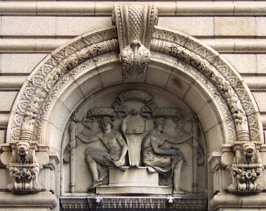 People's Savings Bank Tympanum, Wood Street, Pittsburgh, 2019-09-17, 01