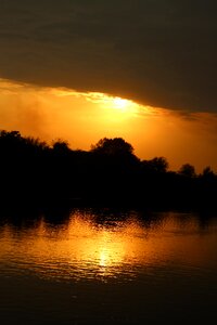 Sun in the evening red