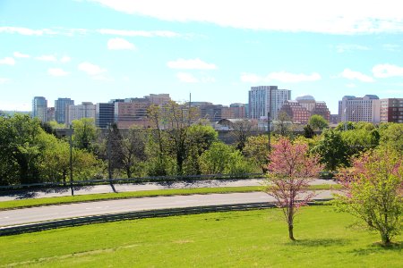 Pentagon City viewed from Air Force Memorial, April 2019