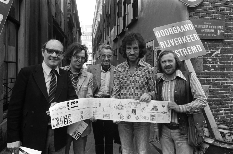Persconferentie ivm 700 jaar Amsterdam Andre van de Heuvel , Ernst van Alten, Bestanddeelnr 927-1301