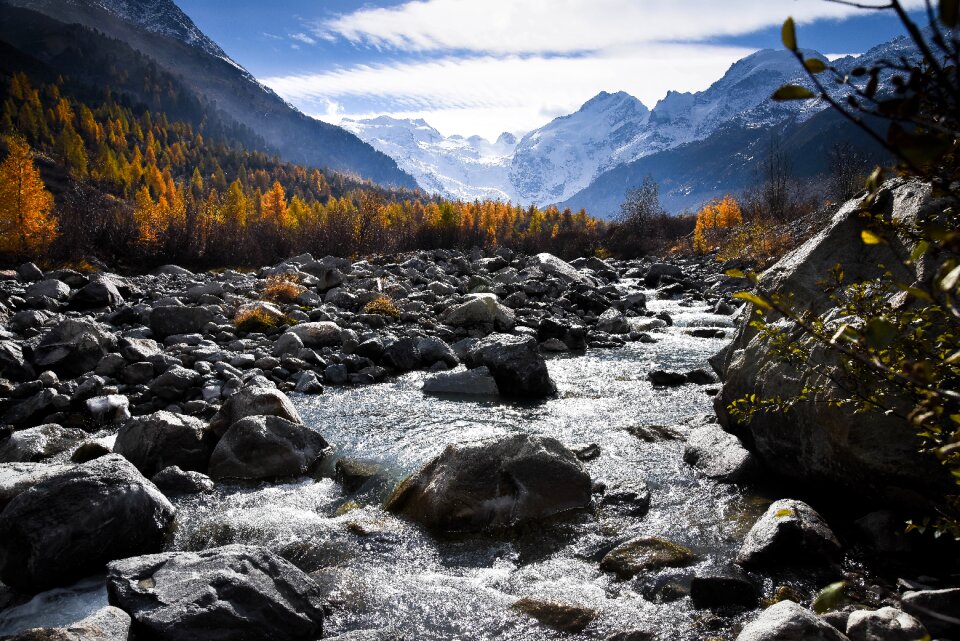 Fall color golden autumn engadin