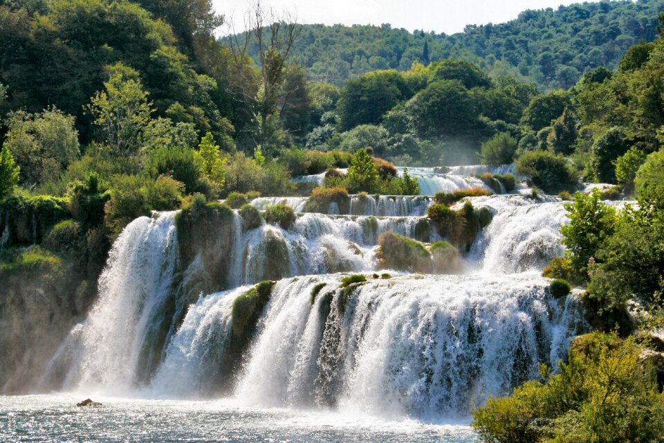Waterfall sea river