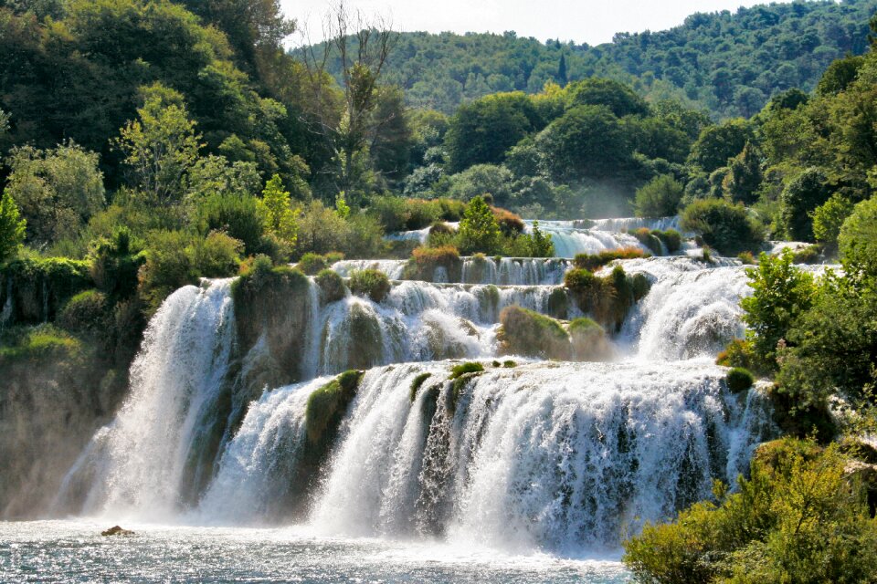 Waterfall sea river photo