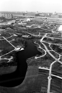 Pers bezichtiging in Floriade. Uitzichten vanuit de uitkijktoren, Bestanddeelnr 932-0817