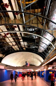 Penn Station NY Ceiling construction at LIRR area photo