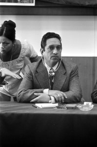 Persconferentie IVVV in RAI, Amsterdam 10, 11 Meneses (secretaris-generaal CUT, Bestanddeelnr 928-3263