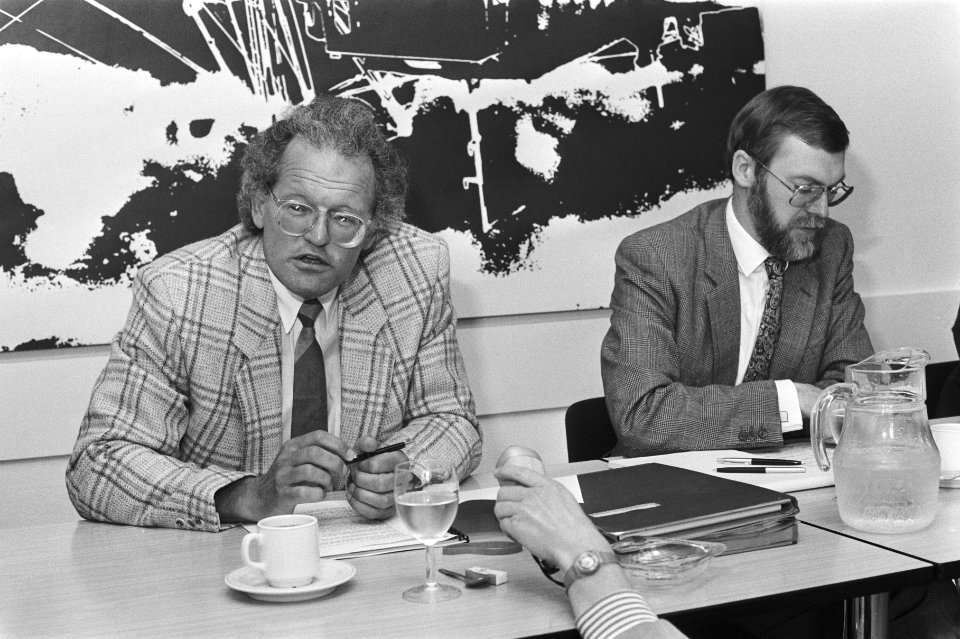 Persconferentie ivm doodsoorzaak Hans Kok in Nieuwspoort path-anotoom Becker (l), Bestanddeelnr 933-6560