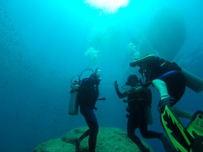 Ocean scuba diving nature photo