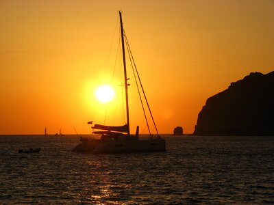Sunset greece santorini photo