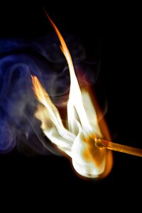 Burn smoke close up
