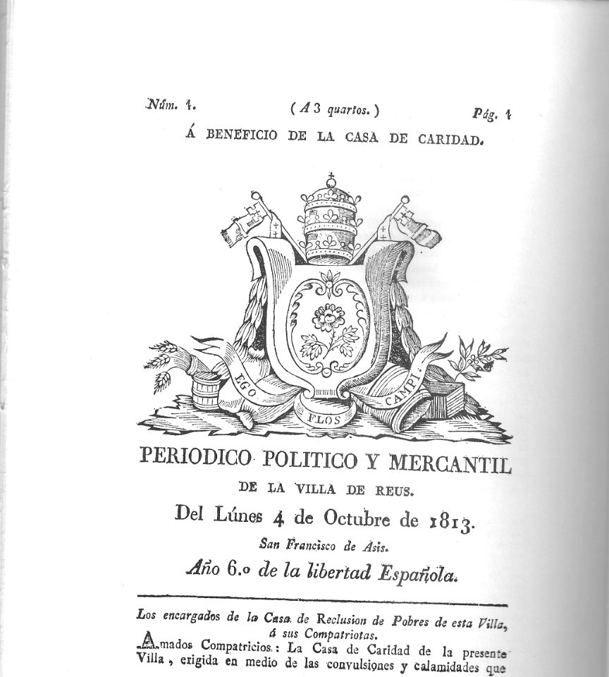 Periódico Político y Mercantil de la villa de Reus